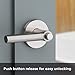 Kwikset 91560-004 Milan Round Keyed Entry Lever Featuring SmartKey in Satin Nickel