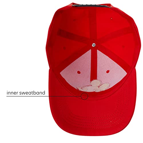 Image of Disney Men's Baseball Cap Mickey Mouse Curved Brim Snap-Back Hat
