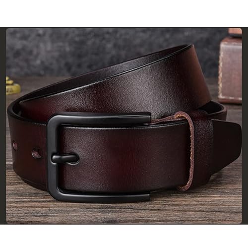 Genuine Leather Belts for Men, Cowhide Leather Pin Buckle Reversible Belt, Men's Luxury Casual Waistband3