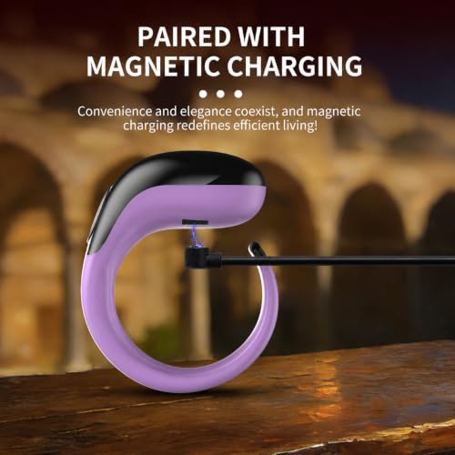 Image of Smart Tasbih Zikr Ring,Adjustable(18 /20 /22mm) Muslim Digital Azan Alarm Clock Counter,APP Support Digital Counter Prayer Reminder Rings, Waterproof 5 Digit Finger Counter for Muslims(Purple)