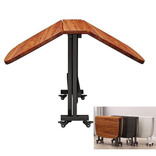 Drop Leaf - Juego de mesa de comedor con 4 sillas, diseño que ahorra espacio, plegable y móvil con ruedas de 360°, ideal para espacios pequeños, 100 x 60 cm