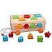 Markc Intelligenza multifunzionale Car Building Blocks Giocattoli for bambini Forma di colore Puzzle cognitivo digitale Gioco di trascinamento in legno Struttura in legno sicura e durevole porta il mi