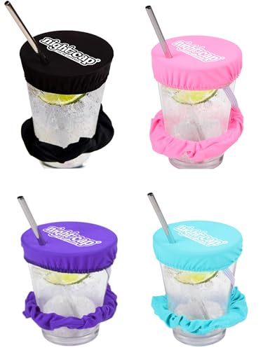 Nightcap The Original Drink Cover Scrunchie â€“ As Seen On Shark Tank And TikTok - Reusable - Wear On Wrist Or In Hair, Prevent Drink Spiking - Sanitary Pocket Keeps Cover Clean