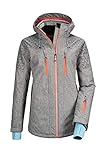 Savognin WMN Ski JCKT B Killtec Damen Savognin WMN Ski Jckt B Funktionsjacke Mit Abzippbarer Kapuze Und Schneefang, Graumelange, 46