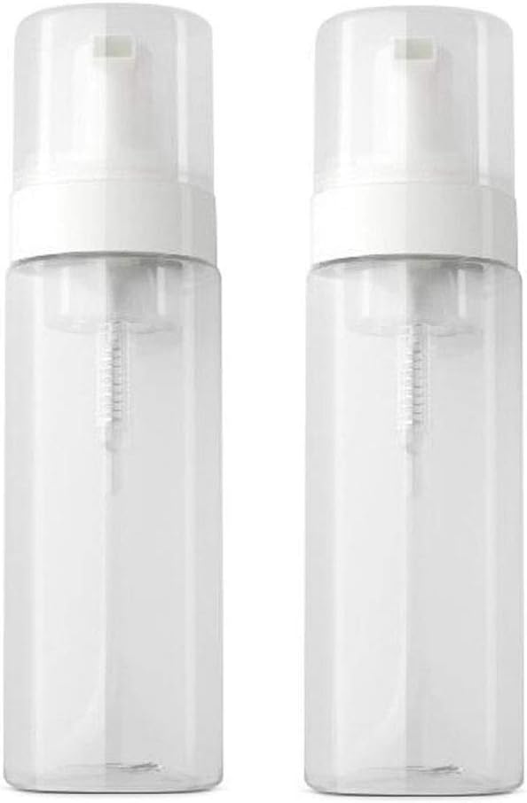 2Pcs 150ml/5oz Empty Foam Pump Bottle Plastic Refillable Foaming Soap