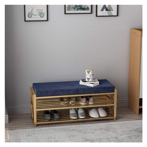 Tabouret à langer les chaussures et banc d'entrée en velours chic