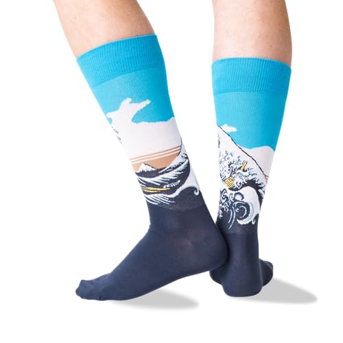 Hot Sox Men's Fun Famous Artist Paintings Crew Socks - 1 Pair Pack - Cool & Artistic Novelty Art Gifts3