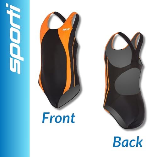 Image of Sporti Wide Strap Athletic One Piece Swimsuit for Women - Graphic Design Pattern - Swim Team Bathing Swimsuit for Competiton