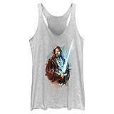 Impreso en Estados Unidos. Star Wars Pintura Kenobi Camisa, Color Blanco, XXL para Mujer