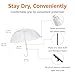 Amazon Basics Clear Umbrella for Rain, Round Bubble Umbrella for Wedding, With Wide Coverage (35