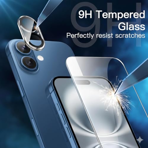 Image of OpenTech️ Military-Grade Gorilla Tempered Glass for iPhone 17 6.3-Inch with Camera Lens Protector (Pack of 2),Edge to Edge Coverage - Case Friendly, Anti scratch, HD Clear and Bubble free installation kit