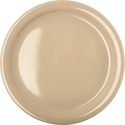 Carlisle FoodService Products Kingline Reusable Plastic Plate Dinner Plate for Home and Restaurant, Melamine, 9 Inches, Tan, (Pack of 48) - Image 3