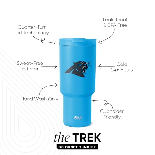 Image of Simple Modern Officially Licensed NFL 30oz Tumbler with Flip Lid and Straws | Football Insulated Stainless Steel Cup | Gifts for Men Women | Trek Collection