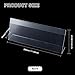BENECREAT 6PCS Acrylic Office Name Plates with Protective Film 2x11x4inch L Shape Clear Desk Sign Holder for Office, School, Wedding and Birthday Party