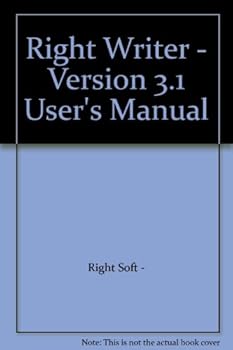 Paperback Right Writer - Version 3.1 User's Manual Book