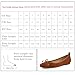 Modatope Ballerina Flats for Women Brown Bow Bowknot Ballet Closed Square Toe Slip on Comfortable Suede Flats Shoes 8