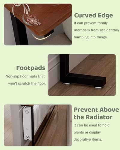 Estante de comedor multiusos y mesa consola larga para pasillos 5
