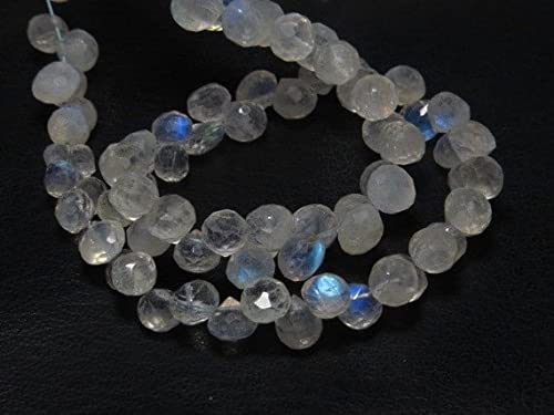 Fil de pierre de lune LKBEADS 10 inches et perles oignons micro-facettées