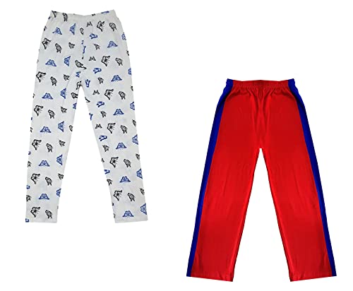 Image of indi weaves Boys and Girls Cotton Solid and Printed Pyjama /Pant /Trackpants