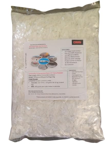 PP Fiber - 12mm, 900Gms Pouch for Slab Concrete/Roof Tops/Screed/Waterproofing (B0DFWC776V) Amazon Price History, Amazon Price Tracker