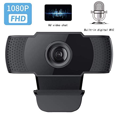 1080P HD Webcam with Micphone USB Widescreen Computer Camera Laptop for Skype Youtube Video Calling Live Class Conference live streaming Gaming Work ,Compatible with Windows iOS Android systems