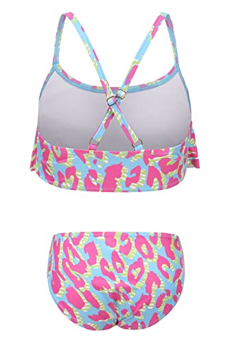 Image of Girls Two Piece Swimsuits Rainbow Bikini Sets Adjustable Strap Bathing Suits