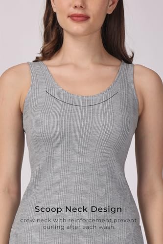 Image of FF Women's Thermal Scoop Neck Cami Tank Tops, Ultra Soft Fleece Lined Camisole, Winter Warm Underwear Top
