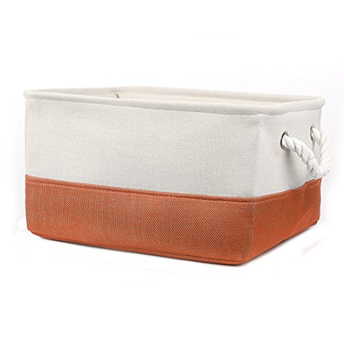 uxcell Collapsible Fabric Storage Basket Bins with Dual Handles, Foldable