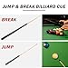 QGF Jump Break Stick Cue, Heavy Hitter Jump Break Cue, 3 Piece Pool Stick 23~25oz (Black)