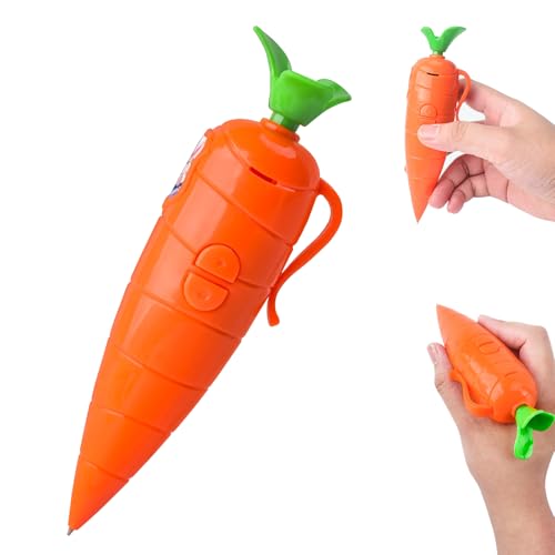Karotten Aufnahme Stift 60 Sekunden Karotten Kugelschreiber mit Wiedergabe und Aufnahmefunktion Karottenförmiges Aufnahmegerät Lustiges und kreatives Geschenk für Kinder Schüler (1 Stück)