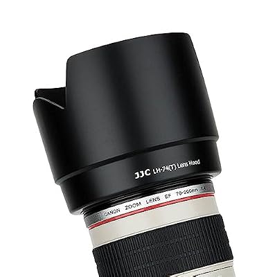 JJC Tulip Shape Lens Hood Shade Protector for Canon EF 70-200mm F4 L is USM & Canon EF 70-200mm F4 L USM Lenses, Replaces Canon ET-74 Lens Hood (Not for 70-200 F4L is II USM) - Black