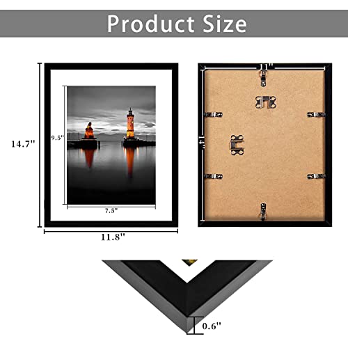Fsinnsuzi 11X14 Picture Frame Set Of 3, Display Pictures 8X10 With Mat Or 11X14 Without Mat, Wall Gallery Photo Frames, Black #TOP1