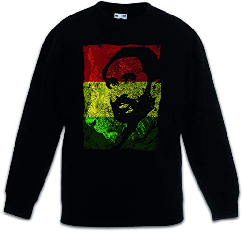 Sweat-shirt enfants noir Haile Selassie anti-pilling pour l'école