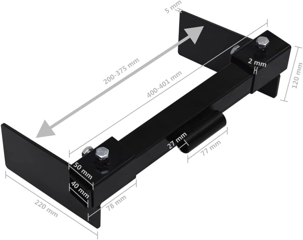 SKM Snow Plow Adapter for Lawn Mower Black-68931026