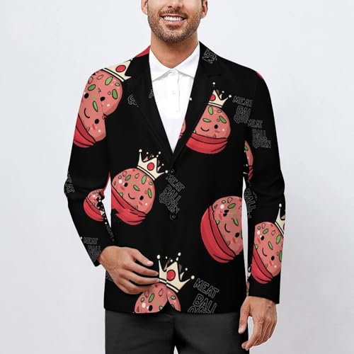 Meatball Queen Mens Blazer Lightweight Sport Coat Two Button Suit Jackets2