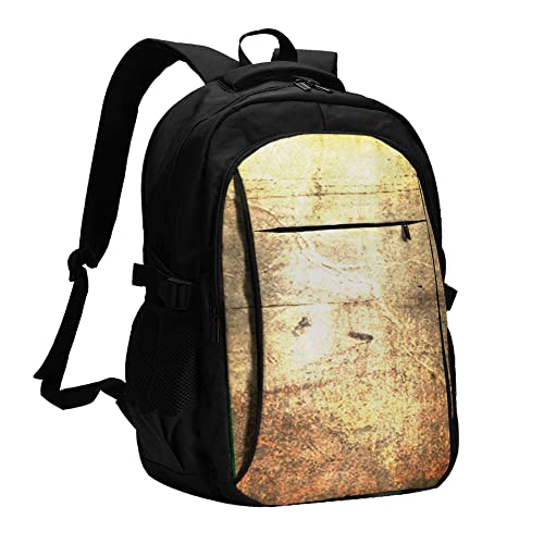 Sac à dos voyage ordinateur avec port USB imprimé carte du monde pour étudiant et voyageur