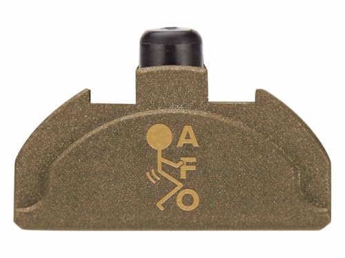 NDZ Performance Grip Plug for Glock Gen 4-5 with Backstrap – Heavyweight Brass – Fits G17 G19 G22 G23 G31 G34 G45 G47 – Cerakote Burnt Bronze Finish, FAFO Stickman – Made in USA