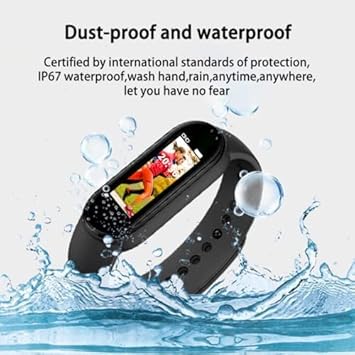 Image of Drumstone M9 Smart Fitness Band with Heart Rate Monitor, Waterproof OLED Display, Bluetooth Activity Tracker, Step Counter, Sleep & Calorie Tracker, Smart Notifications Fitness Watch for Men & Women