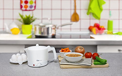 Elite Cuisine EHP-001 Maxi-Matic 32-Ounce (1-Liter) BPA Free Electric Kettle Hot Pot with Egg Cooker and Steam Rack