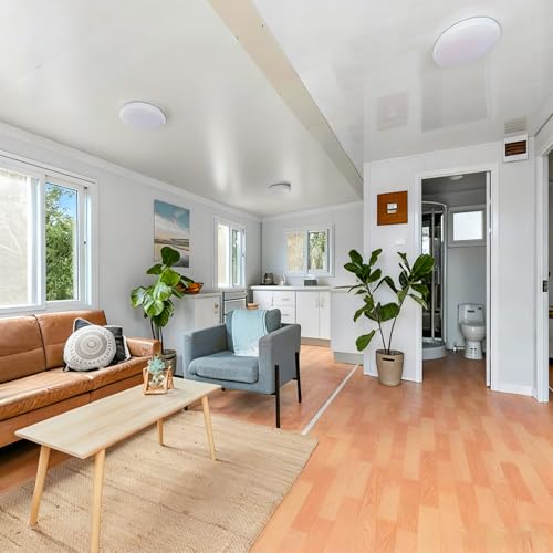 Prefab Tiny Home Foldable 20ft 2 Bedroom Luxury Prefab Tiny House with Full Bathroom & Kitchen, Prefabricated Modular Container House to Live in for Adult,Mobile Home for Vacation Villa & Garden Cabin - Image 4