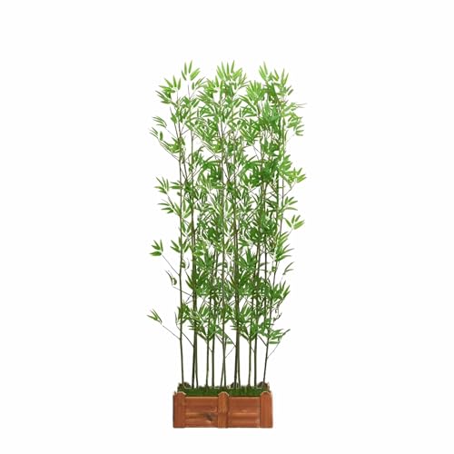 Planta artificial grande Plantas falsas de interior Planta de suelo con maceta Planta artificial para restaurante, decoración de oficina Jardín Patio trasero Cerca Patio Mampara divisoria(60X18X20CM-1