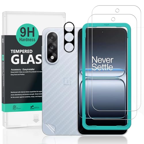 Ibywind Protector de Pantalla para OnePlus Nord 5 5G,2 Piezas Dureza 9H Cristal Templado y Protector de Lente de Cámara,Fácil de Instalar,Compatible Detector Huellas,Anti Arañazos,Sin Burbujas