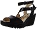 Price comparison product image Fly London Women's Yisk837fly Ankle Strap Sandals, Black (Black 000), 7 UK