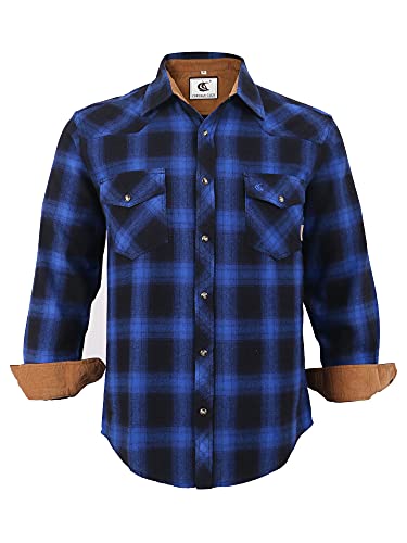 Chemise en flanelle homme pour le bricolage veste à carreaux XL bleue