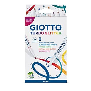 GIOTTO TURBO GLITTER Ast. 8 pennarelli glitterati