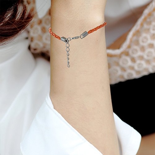 50Pcs Bracelet Making Cord, Lystaii Multi Color Leather Plaited Bracelet Cords Ropes Charms With Lobster Claw Clasp For Bracelets Jewelry Making Diy Handicrafts 9.25Inch Braided Ropes For Wrist #TOP4