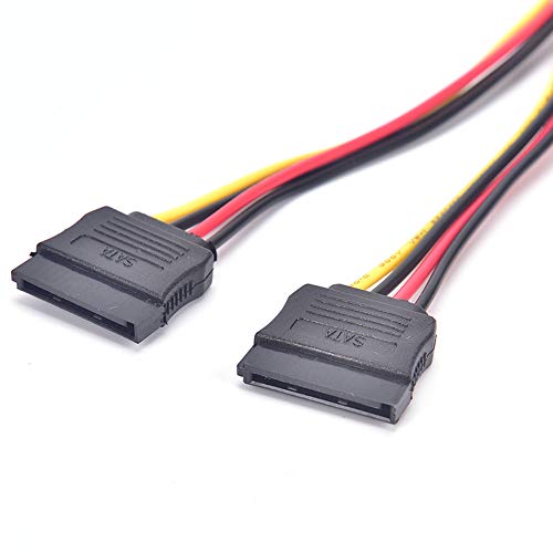 Cable Adaptador Divisor SATA 15 pines Macho a Doble Hembra miniatura 4