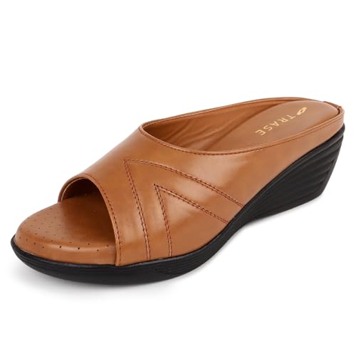 Image of TRASE Wedges for Women | Stylish Sandals for Woman | 2 Inch Wedge Heel Footwear | Ladies Office Wear