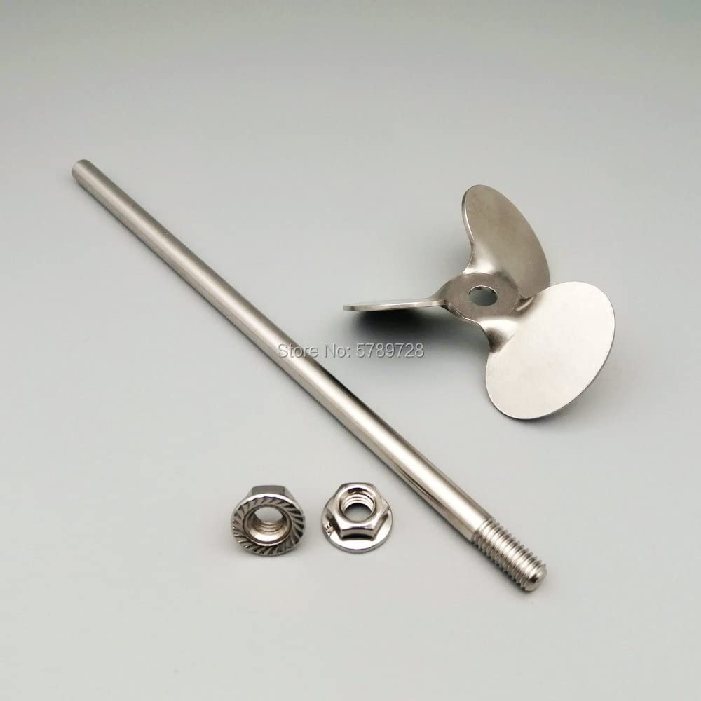 1 Juego de Palas de Acero Inoxidable for Laboratorio de 40mm a 120mm de diámetro, Pala de Tres Palas con Varilla agitadora (Size : 60mm Blade with Rod)