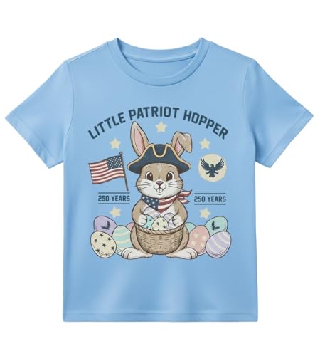 Tstars St. Patricks Day Shirt Funny Irish Clover Easter Bunny Eggs Infant Toddler Youth Kids T-Shirt, Easter 250th / California Blue (3T)